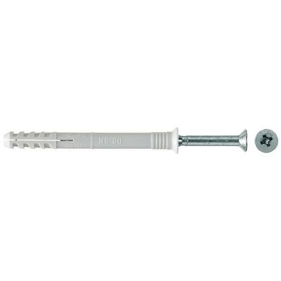 FISCHER  48792 Jeu de 100 Chevilles de clou N-S 8 x 80/40 mm