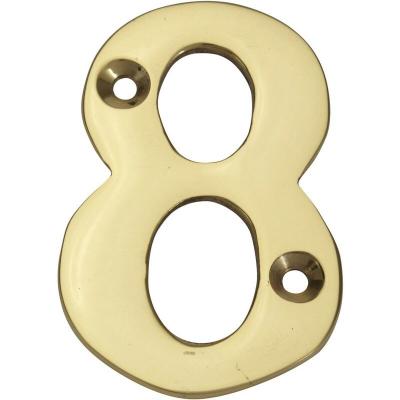 NOVAP  - Chiffre laiton Numero 8 - Hauteur 51 Mm