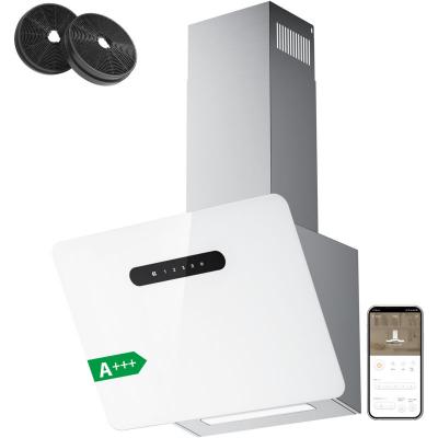 CIARRA Hotte Murale Inclin&eacute;e 60cm Evacuation ou Recyclage 650m&sup3;/h WIFI CD6736KW