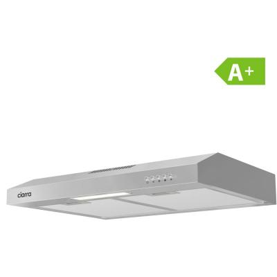 CIARRA  - Hotte Casquette 60cm 220m3/h 3 Vitesses Recyclage & Evacuation nox - 903SS60 - Inox
