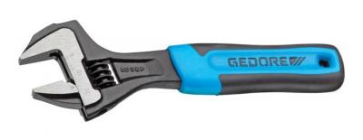 GEDORE Cl&eacute; &Agrave; Fourche De 6" R&eacute;glable Phosphat&eacute;e Avec Poign&eacute;e En Plastique