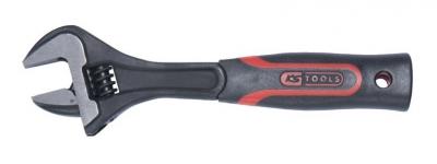 KS TOOLS  577.0201 Cl&eacute; &agrave; molette &agrave; manche bi-mati&egrave;re, 8'' - L.200 mm