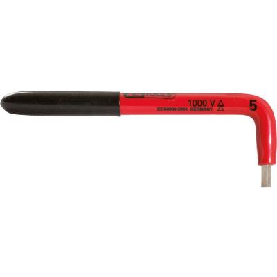  Cl&eacute; m&acirc;le coud&eacute;e &agrave; six pans creux avec rev&ecirc;tement isolant, 10 mm