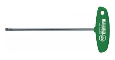 WIHA  cl&eacute; m&acirc;le avec manche en t torx chrom&eacute;e mat (01341) t40 x 200 mm