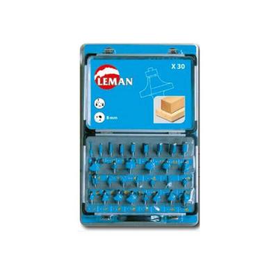 LEMAN  Coffret 30 m&egrave;ches de d&eacute;fonceuse assorties queue 8mm - 42870030