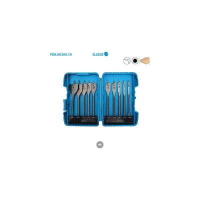 LEMAN Coffret de 10 m&egrave;ches plates pour le bois &Oslash; 6 &agrave; 35 mm