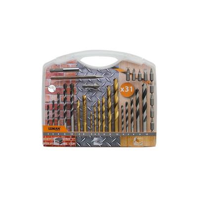 LEMAN  - Coffret 31 pi&egrave;ces de forets bois / b&eacute;ton / m&eacute;tal - 808.000.31