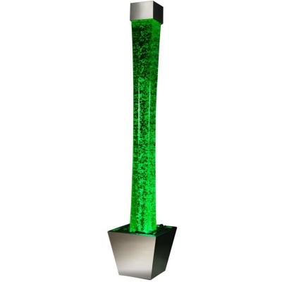 VENTE UNIQUE Colonne de bulles d'eau avec pot GOBIE - LEDs &agrave; couleur changeante - H.183 cm