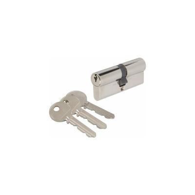DOM Cylindre 2 entr&eacute;es nickel&eacute; - 30 x 30 mm - Mod&egrave;le 4211 - 