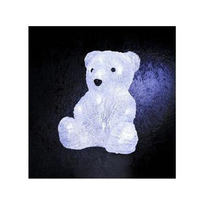 FEERIC LIGHTS & CHRISTMAS D&eacute;coration lumineuse Ours assis 16 LED Blanc froid H 20 cm