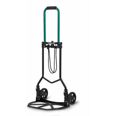 VONROC Diable pliant - charge max. 80kg - plateforme antid&eacute;rapante - tendeur &eacute;lastique de 1. 5m inclus