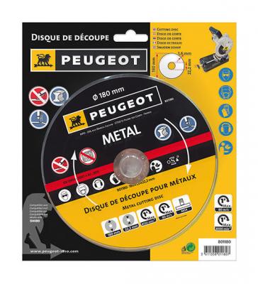 PEUGEOT Disque &agrave; tron&ccedil;onner d. 180 x 1,6 x 22,2 - M&eacute;tal - 801180 - 