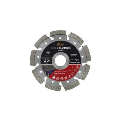 SCID Disque diamant ventil&eacute; &agrave; tron&ccedil;onner - &Oslash; 125 mm - B&eacute;ton / M&eacute;tal - 