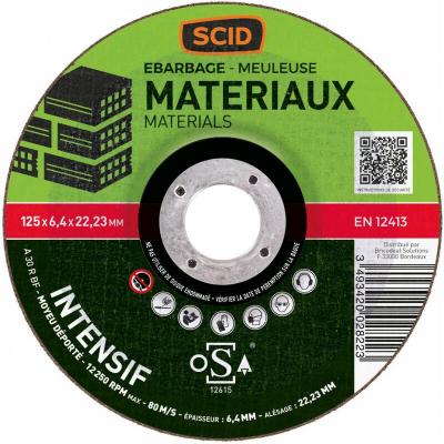 SCID Disque &agrave; &eacute;barber usage intensif - &Oslash; 125 mm - Tous mat&eacute;riaux - 