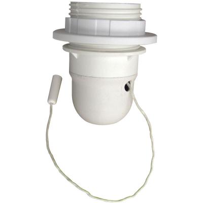 TIBELEC Douille 1/2 fil et baguette E27 , plastique, blanc 60 W