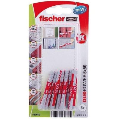 FISCHER  - Chevilles duopower 6x50, 8 pi&egrave;ces