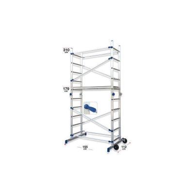 FACAL Echafaudage domestique pliable facpn - Hauteur de travail maximale de 3.78m