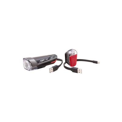 SPANNINGA Eclairage velo kit trigon 15 av pyro ar charge usb