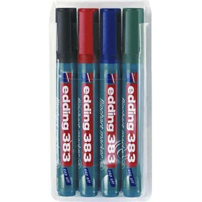 EDDING Marqueur pour tableau &agrave; feuilles mobiles  383/4-383-4 assortiment, cont. 4