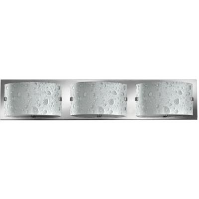 HINKLEY Applique Daphn&eacute;, chrome poli, verre motif bulles, LED, 3 &eacute;clairages 