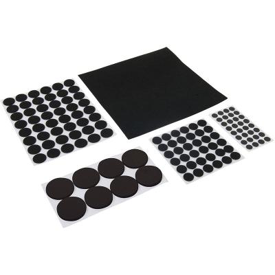 SILVERLINE Patins en feutre autocollants, 125 pcs, Noirs, 125 pcs, Noirs. 125 Pcs