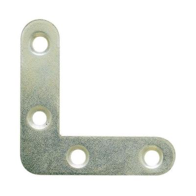 AFBAT Equerre de ch&acirc;ssis - bout rond - 80 x 16 x 1,5 mm - acier zingu&eacute;