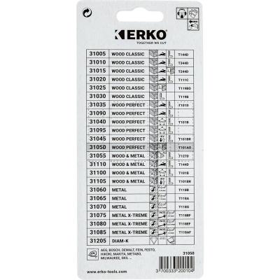 ERKO Lame de scie sauteuse  100mm 10d bois chantournage - carte de 5