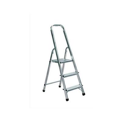 SELEKTA Escabeau m&eacute;nager pliable en aluminium 3 marches l&eacute;ger 