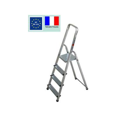 ESCALUX Escabeau m&eacute;nager de s&eacute;curit&eacute; aluminium 4 marches hauteur 2,77 m alumixte