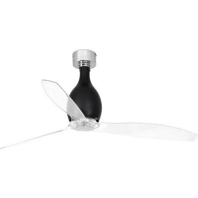 FARO Ventilateur de plafond noir mat Eter h45 cm