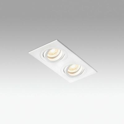 FARO BARCELONA Spot rectangulaire &agrave; encastrer couleur blanc 25 x 9,2 cm RADON-2 Faro