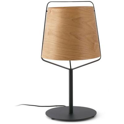 FARO Lampe de table en bois et m&eacute;tal noir Stood -  Barcelona