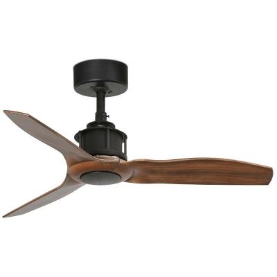 FARO  Just Fan Xs - Ventilateur de plafond en bois noir avec moteur DC 3 lames 81cm