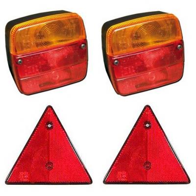 OC PRO Oc-pro - feux de remorque et triangles - 2 feux + 2 triangles