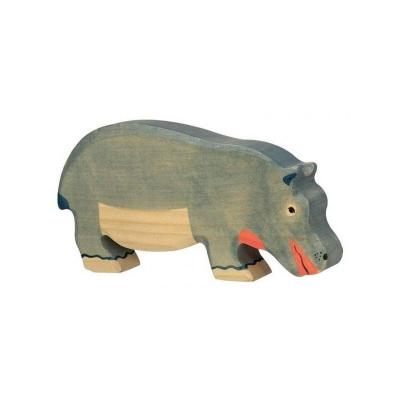 HOLZTIGER  - 80161 - Figurine - Hippopotame, Mangeant