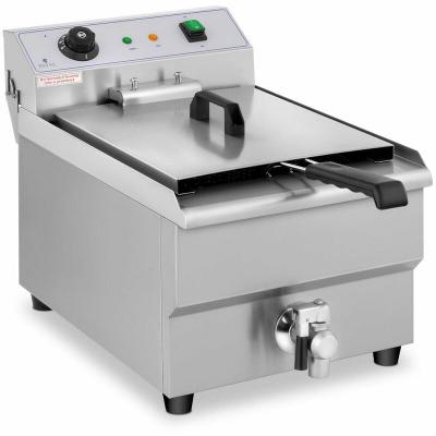 HELLOSHOP26 Friteuse &eacute;lectrique professionnelle restaurant 1 x 16 litres robinet de vidange - 230 V 14_0001777 
