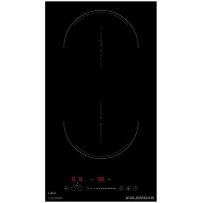 GLEM  Gas Table domino induction 30cm 2 feux 3500w noir - GTI321BS