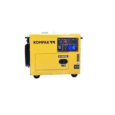KOMPAK  - Groupe &eacute;lectrog&egrave;ne diesel 5500W monophas&eacute;, ats, insonoris&eacute; NT-6100SE valable pour installation solaire