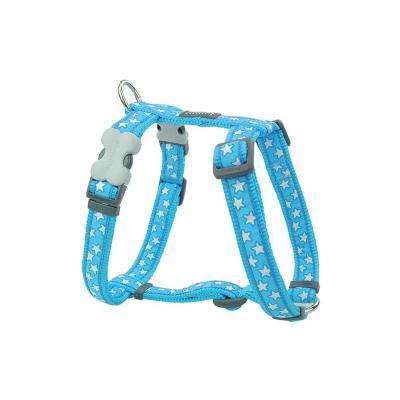 RED DINGO  - harnais design pour chien - bleu &eacute;toiles blanches - l