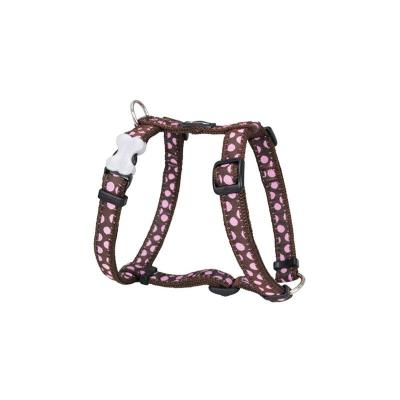 RED DINGO  - harnais design pour chien - marron pois roses - m