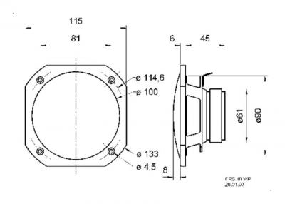VISATON Haut-parleur &agrave; large bande 4 Ω 50 W -  FRS 10 WP-4 WHITE