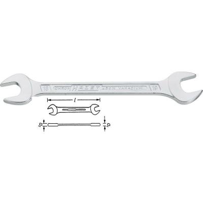 HAZET Cl&eacute; &agrave; fourche double DIN3110 10x11mm  1 pcs