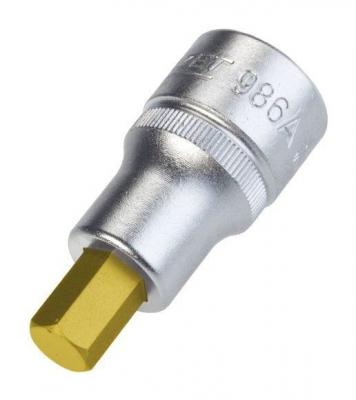HAZET  986A-3/8 Douille m&acirc;le carr&eacute; creux 12,5 mm/profil &agrave; 6 pans int&eacute;rieurs Taille 3/8