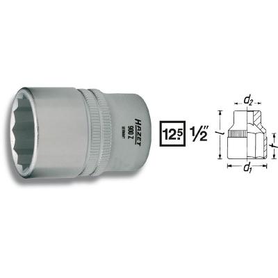 HAZET  900Z-34 Cl&eacute; &agrave; douille DIN3124, ISO2725-1 Acier chrome-vanadium molet&eacute;