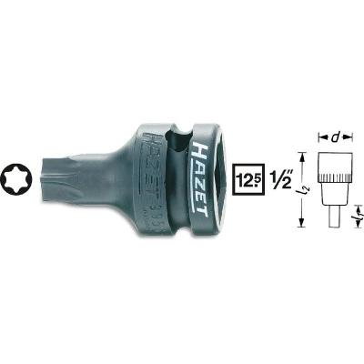 HAZET  995S-T40 Douille m&acirc;le &agrave; chocs carr&eacute; creux 12,5 mm torx int&eacute;rieur Taille T&thinsp;40