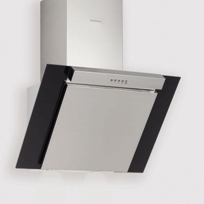 SILVERLINE Hotte cuisine murale KIM inox et verre noir 60 cm 