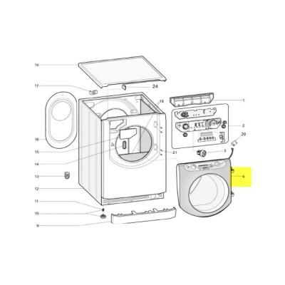 ARISTON Hublot Complet Aqxgd149s(ex) Pour Lave Linge  - C00270075