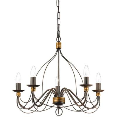  Ideal Lux - Suspension Rouille corte 5 ampoules - Marron