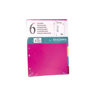  Intercalaires - 21 x 29,7 cm - 6 positions - Exacompta