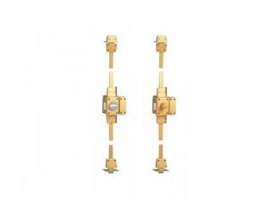 ISEO  Cavers - Verrou 3 points &agrave; bouton - Cylindre 45 mm - Gauche - 15100455HB3